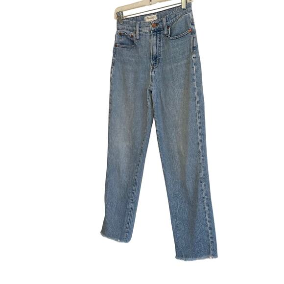 Madewell The Perfect Vintage Jean Raw Hem High Waist Boho Ankle Jeans Size 26 - Picture 16 of 16